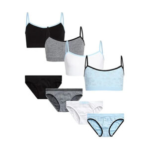 Manufacturer girls underwear set kids vest top training Bra and Matching Panties