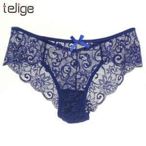 Women Breathable Thin Style Lace Panties Ladies Transparent Mesh Hollowed-out Sexy Girl Panties Briefs