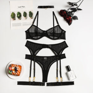 High Quality Mesh Sexy Lingerie Sets Sex Bras For Women Bra Brief Set Valentine's Day Underwear