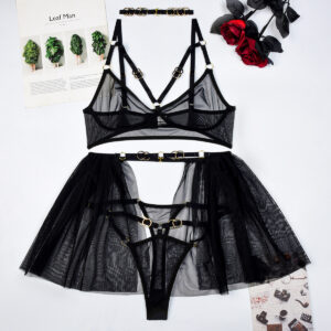 Sexy Lingerie Sex Underwear For Women Valentine's Day Transparent Mesh Bra Set