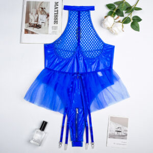 Sexy Lingerie Sex Underwear For Women Valentine's Day PU Leather Bodysuit Bra Set