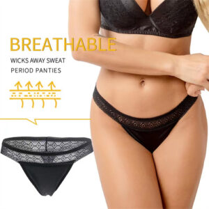 High Waist Menstrual Thong Period Panties 4 layer Leakproof Menstrual Panty Women Underwear Lace Waist Briefs