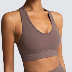Quick-drying back sports bra seamless knit fitness tank tops