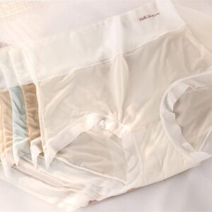 Ultra-thin Ice Silk High Waisted Tummy Tightening Breathable Quick Drying Plus Size Panties