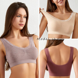 Plus Size Sports Underwear Gathering Beauty Back Seamless Bra