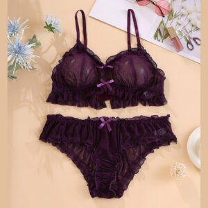French Gathering Sexy Lace Bra Set
