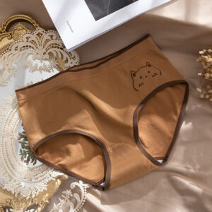 New girl seamless underwear simple cat pants waist breathable comfortable bag buttocks