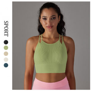 Cutout Double Back Sports Bra