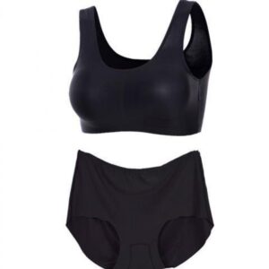 Women's Seamless Lingerie set Plus-size underwire sleep thin bra