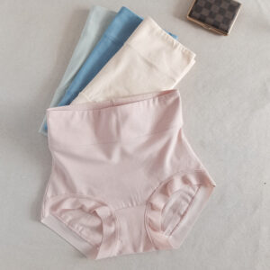 Women's high waist underwear pure cotton abdominal traceless breathable antibacterial large size