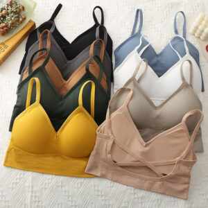 Japanese girls underwear U-shaped cross back halter wrap underwear