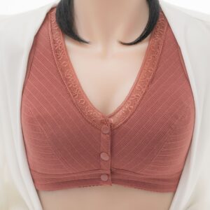 Middle-aged and elderly ribbed vest-style bra