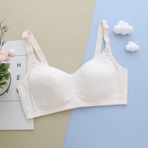 Light and breathable cotton student bra