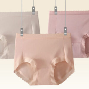 Mid-rise plus size breathable seamless briefs