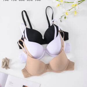 T-shirt bra plain microbiber basic bra with special shape push up moulded cup