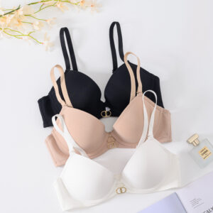 Women's bra microfiber fabric T-shirt bra without push up