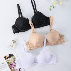 Women's lace basic bra with under wire sexy bra
