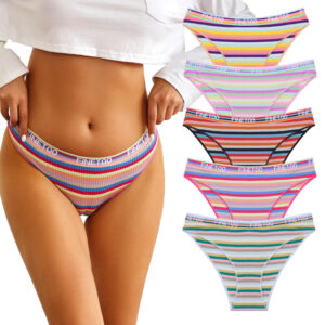 Colorful Large Elasticity Comfortable Ladies Women Hipster Printing Low Waist Cotton Lingerie Underwear Briefs