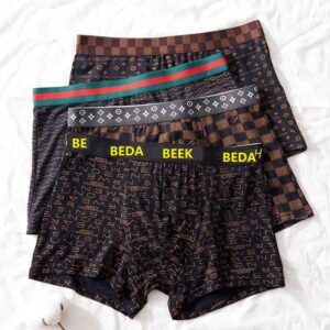 Factory Wholesale Men's Modal Fiber large size breathable print mid-waist boxers