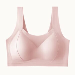 Women's Comfortable Spandex Wireless Bra V Neck Bra Size 32 Women's Removable Latex Padded Push Up Seamless Bra