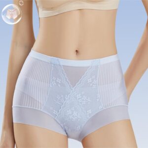 Summer nude ice silk comfortable breathable high elastic mid-waist quick drying women's underwear