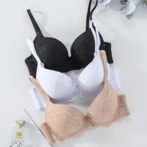 High quality Women sexy bra full lace bra beautiful shoulder straps Padded bralete For Ladies