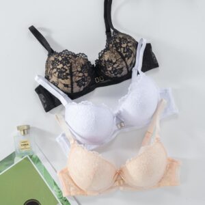 Elegant Lace Embroidery Bra Set Comfortable Adjustable Underwear