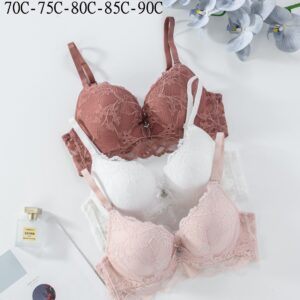 New Style Fashion Lace Cup Face Thick Cup Detachable Shoulder Strap Car Seam Women's Sports Steel Traction Bra