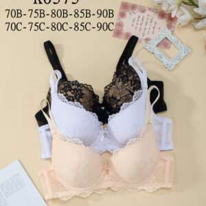 Big Cup Plus Size Women Romantic Bra Wavy Floral Embroidery Hollow Out Bow Underwire Push Up Ladies' Everyday Wear Bra