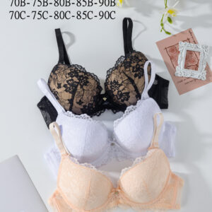 Customize Label Women Embroidery Lace Underwire Floral Lingerie Bra Intimate Underwear Bras