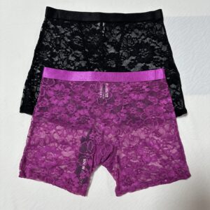 Custom Plus Size Knitted Sexy Transparent Low Waisted Lace Mens Sexy Boxers Underwear Briefs Panty