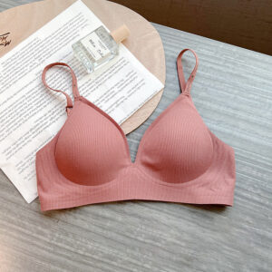 Adjustable women s bra Yoga Sports bralette Ribbed push up bra for women Seamless brassier