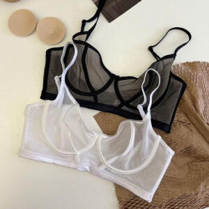 Transparent Bralette De Encaje Women's Underwear Lace Mesh Bra