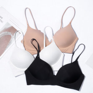 Hot Selling Women Thin Strap Bralette Soft Sexy Breathable One Piece Push Up Bra Seamless Adjustable Casual Solid Bra