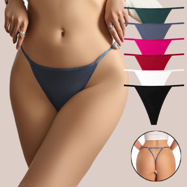 Non-marking Ice Silk Underpants Women's Large Mid-waist Cotton Crotch Breathable