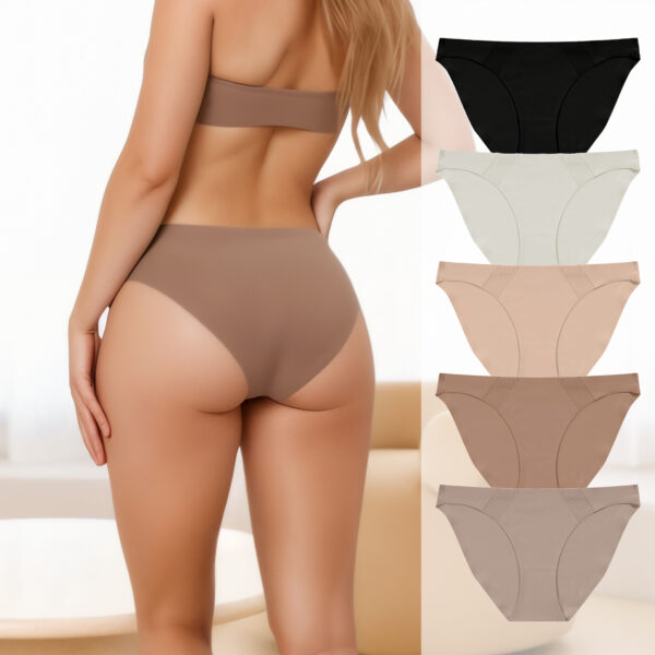 In Stock Wholesale Underwear Elastic Waist Comfortable Breathable Plus Size Low-rise Quick Drying Seamless Panties for Women - 图片 5