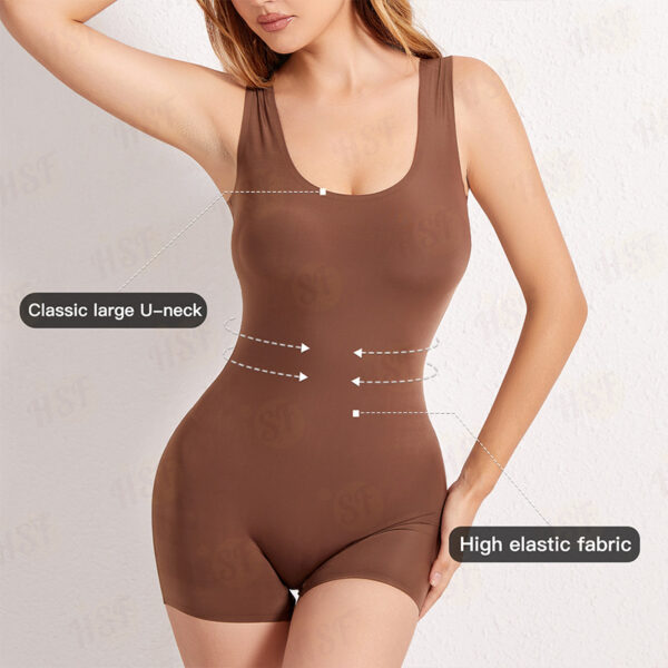 Women's Sport Fitness Shapewear Full Body Bodysuit Tummy Control Butt Lifter Waist Trainer-Slimming Yoga Seamless Spandex - 图片 6