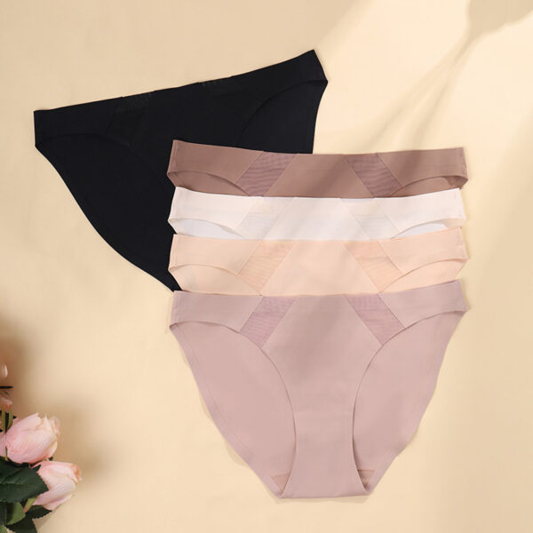 In Stock Wholesale Underwear Elastic Waist Comfortable Breathable Plus Size Low-rise Quick Drying Seamless Panties for Women - 图片 4