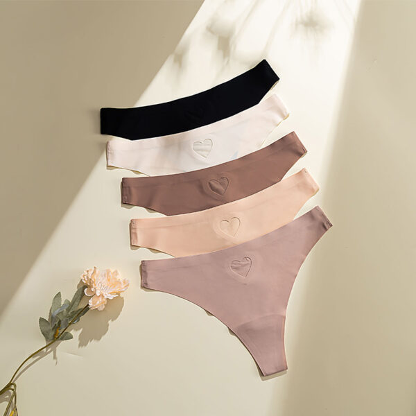 Custom Logo Women's Seamless Panties Quick Dry Ice Silk No Trace High Cut Sexy Brazilian Pants Underwear Ladies Briefs - 图片 3