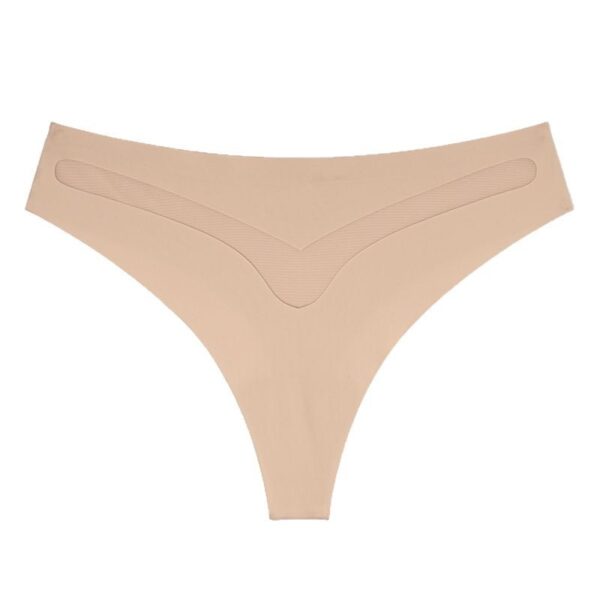 Wholesale S M L XL LOGO Custom Breathable Traceless Ice Silk Comfortable Soft Good Quality Seamless Mid Waist Panties for Woman - 图片 6