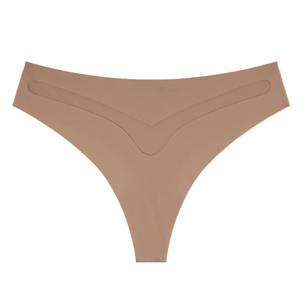 Wholesale S M L XL LOGO Custom Breathable Traceless Ice Silk Comfortable Soft Good Quality Seamless Mid Waist Panties for Woman - 图片 5